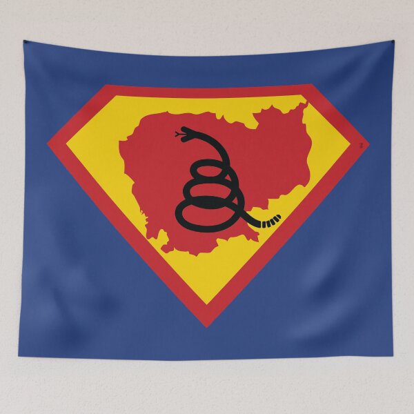 Item preview, CAMBODIA SHIELD - Freedom Is The Superpower - Modern Gadsden Snake Flag - Dont Tread On Me SUPERHERO design designed and sold by pelagio.