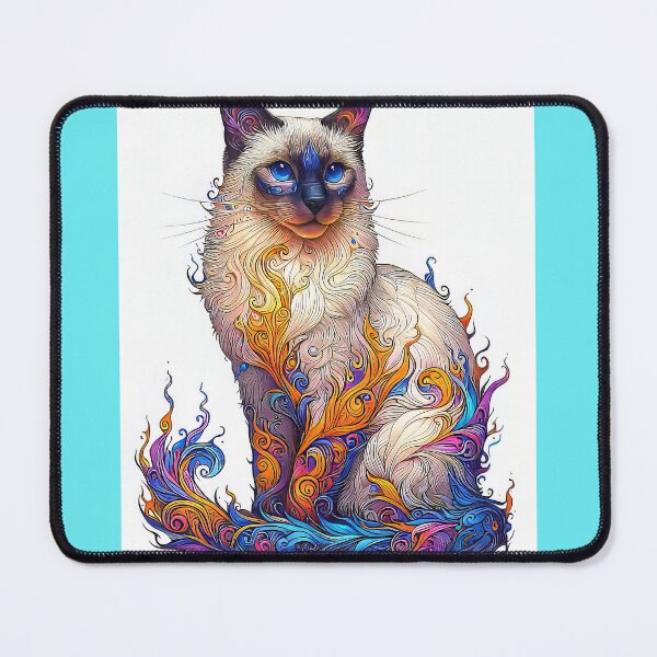 Item preview, Siamese Cat Artistic Unusual Portrait designed and sold by CattyCornerPOD.