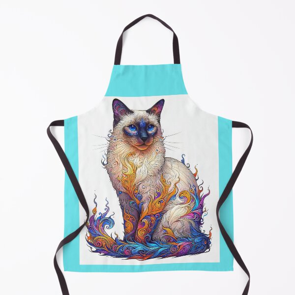 Item preview, Siamese Cat Artistic Unusual Portrait designed and sold by CattyCornerPOD.