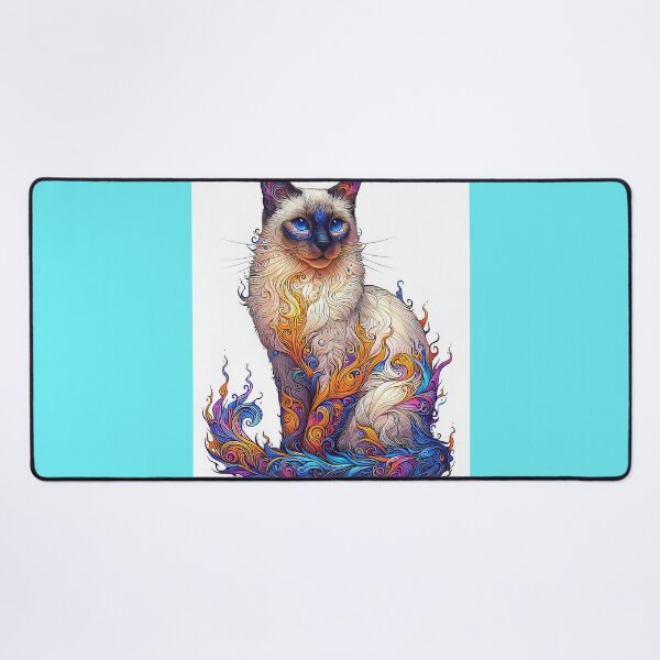 Item preview, Siamese Cat Artistic Unusual Portrait designed and sold by CattyCornerPOD.