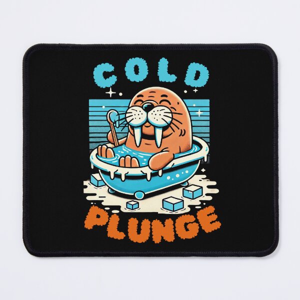 Item preview, Funny Walrus Cold Plunge Ice Bath Cartoon designed and sold by IceBathDESIGNS.
