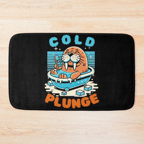 Item preview, Funny Walrus Cold Plunge Ice Bath Cartoon designed and sold by IceBathDESIGNS.