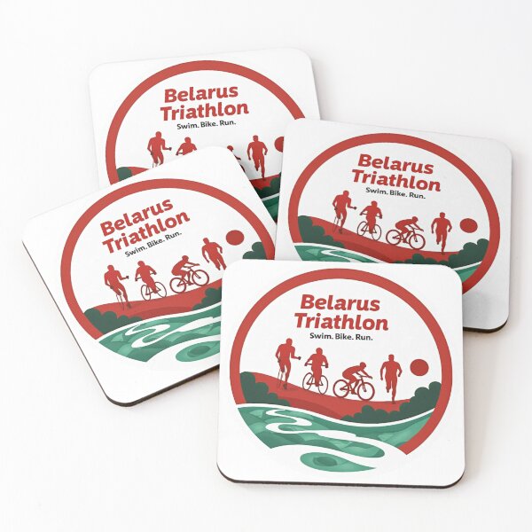 Item preview, Belarus Triathlon Illustration – Swim, Bike, Run  designed and sold by Triathlongram.