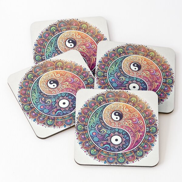 Item preview, Yin yang simbol mandala designed and sold by Artisticmandala.