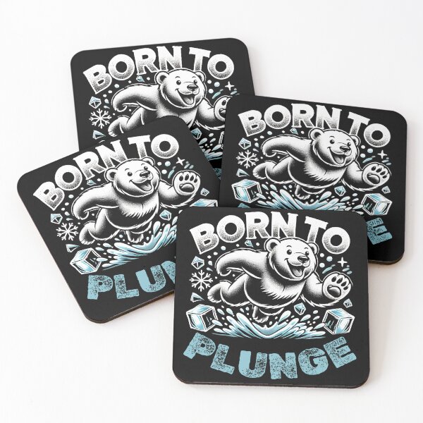 Item preview, Born to Plunge Polar Bear Design for Winter Enthusiasts And Ice Bath designed and sold by IceBathDESIGNS.