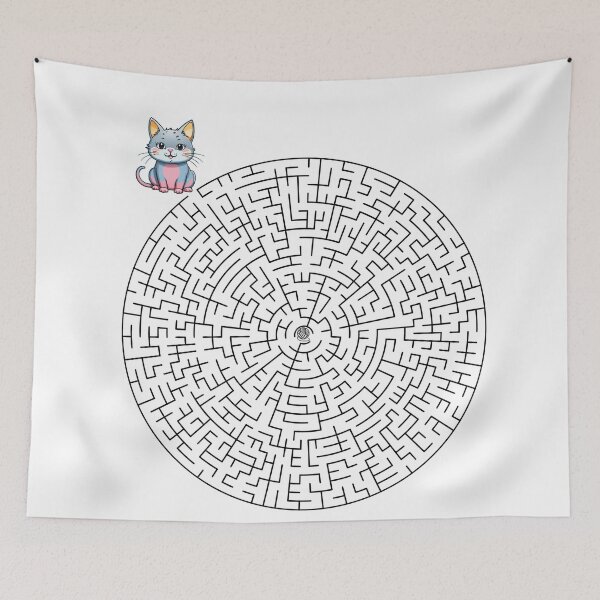 Item preview, Maze with Treats - Cat & Ball of Wool designed and sold by nature. electrified..