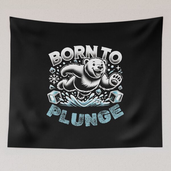 Item preview, Born to Plunge Polar Bear Design for Winter Enthusiasts And Ice Bath designed and sold by IceBathDESIGNS.
