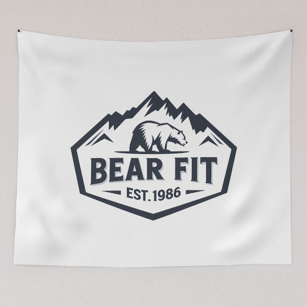 Item preview, Bear Fit Est 1986 of a mountain bear designed and sold by P2Genies.