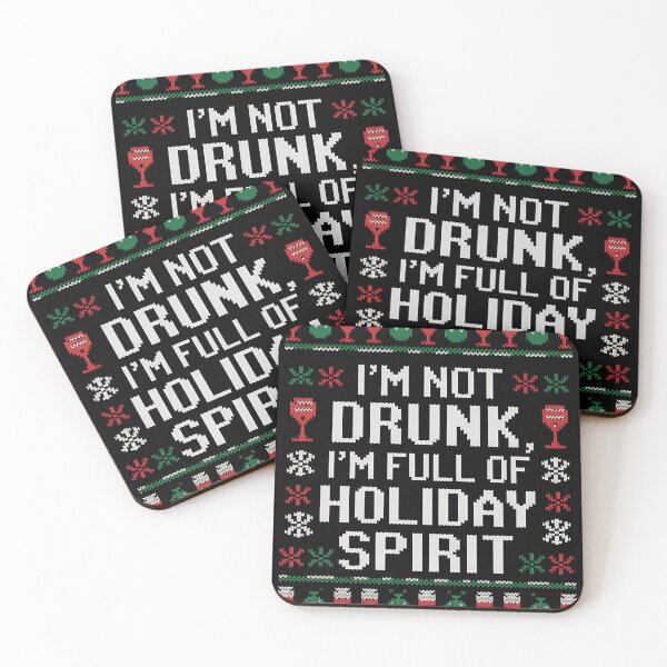 Item preview, I'm Not Drunk, I'm Full of Holiday Spirit – Funny Ugly Christmas Sweater designed and sold by FocusedPatterns.