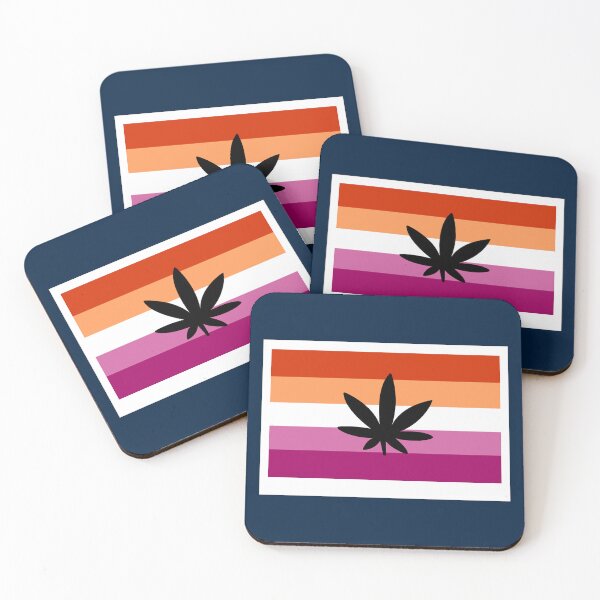 Item preview, Lesbian Pride Weed Flag – Bold LGBTQ+ Cannabis Art designed and sold by Cannaxes Studio.
