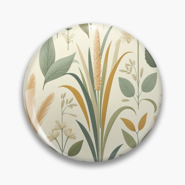 Item preview, "Seamless Boho Lemongrass & Mint Leaves | Fresh Nature-Inspired Pattern" designed and sold by DEEPDesignsART.