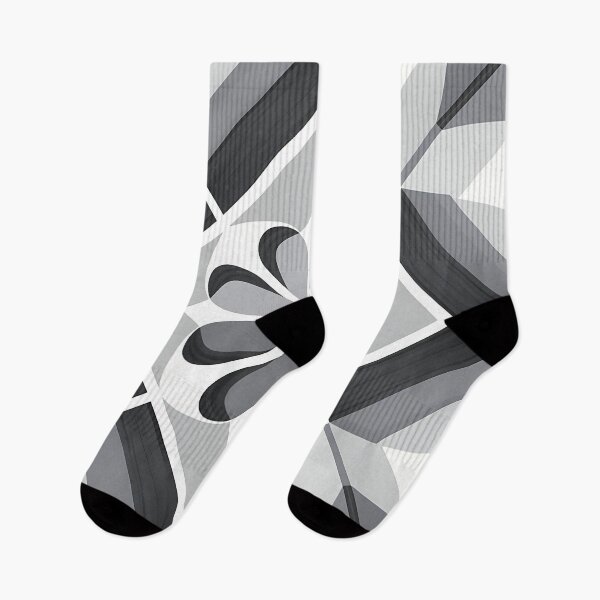 Item preview, Geometric floral pattern in grayscale designed and sold by Haji  Kamora.