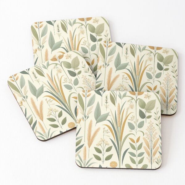 Item preview, "Seamless Boho Lemongrass & Mint Leaves | Fresh Nature-Inspired Pattern" designed and sold by DEEPDesignsART.