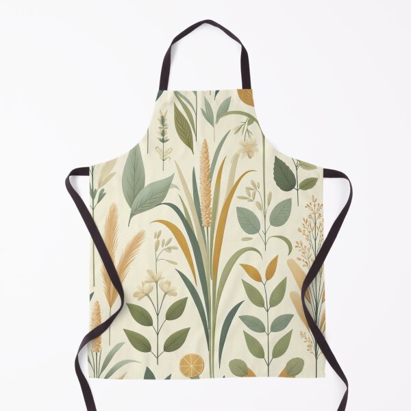 Item preview, "Seamless Boho Lemongrass & Mint Leaves | Fresh Nature-Inspired Pattern" designed and sold by DEEPDesignsART.