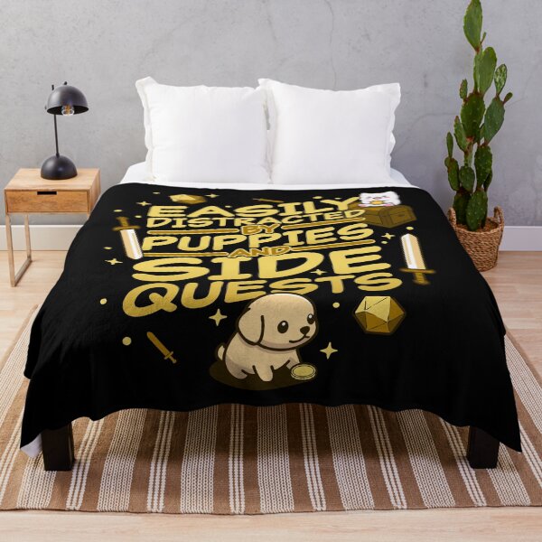 Item preview, Easily Distracted by Puppies and Side Quests RPG Design designed and sold by thegoodwordsco.