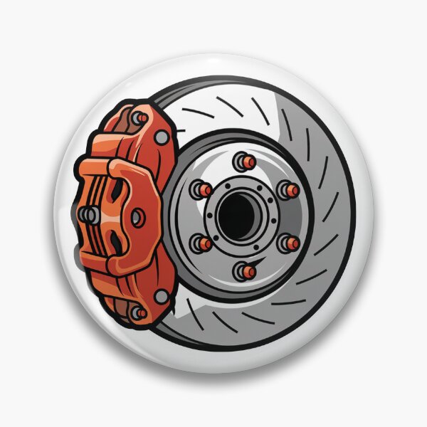 Item preview, High-Performance Brake Disc with Red Caliper designed and sold by MonkiFlipp.