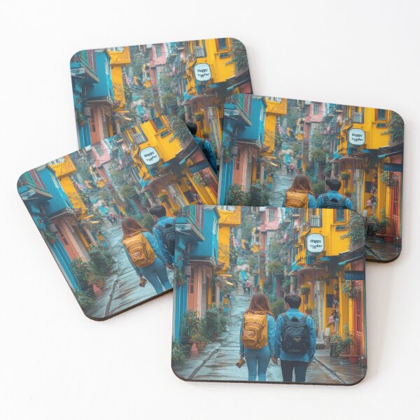 Item preview, young couple in town happy together designed and sold by EgonZ9.