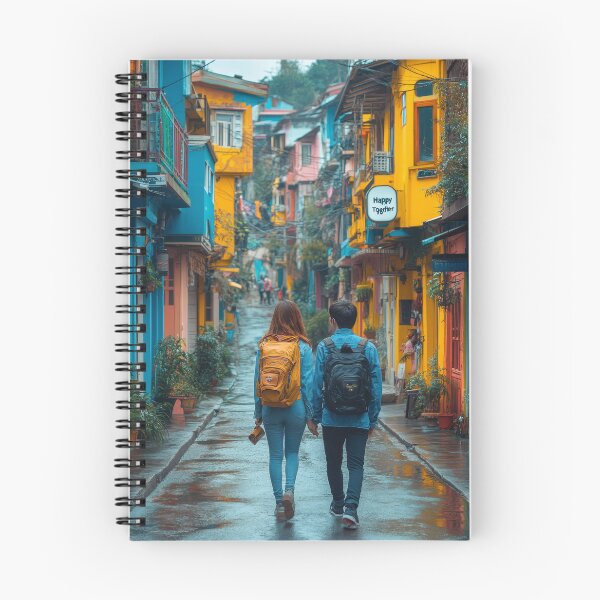 Item preview, young couple in town happy together designed and sold by EgonZ9.