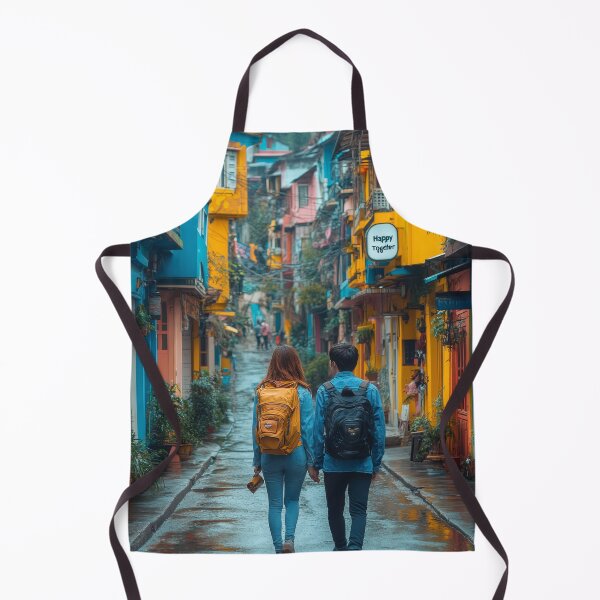 Item preview, young couple in town happy together designed and sold by EgonZ9.