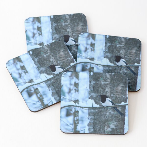 Item preview, Blue winter  forest. Eurasian magpie designed and sold by Jouko Lehto Photography.
