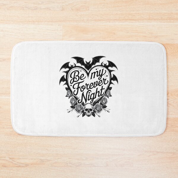 Item preview, Be My Forever Night - Bat And Skull Goth Valentines Design designed and sold by Peter Stawicki.
