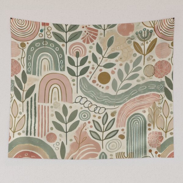Item preview, Seamless Boho Abstract Pattern | Organic Shapes & Pastel Elegance designed and sold by DEEPDesignsART.