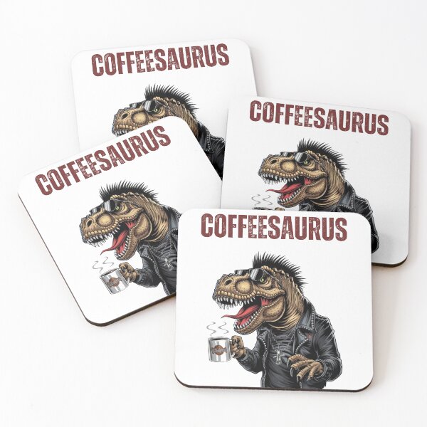 Item preview, Coffeesaurus, Trex and Coffee, Trex likes coffee, Dinosaurus drinks coffee. coffee lover, gift for coffee lovers designed and sold by KolorellaS.