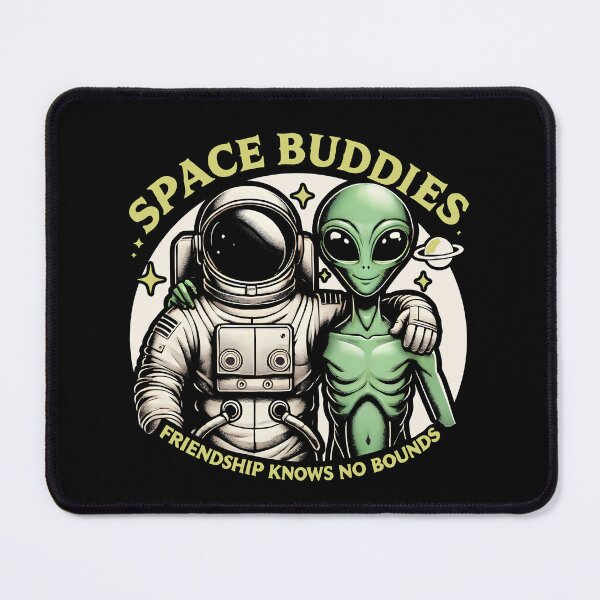 Item preview, Space Buddies Astronaut and Alien Friendship Design designed and sold by DrawHandArt.