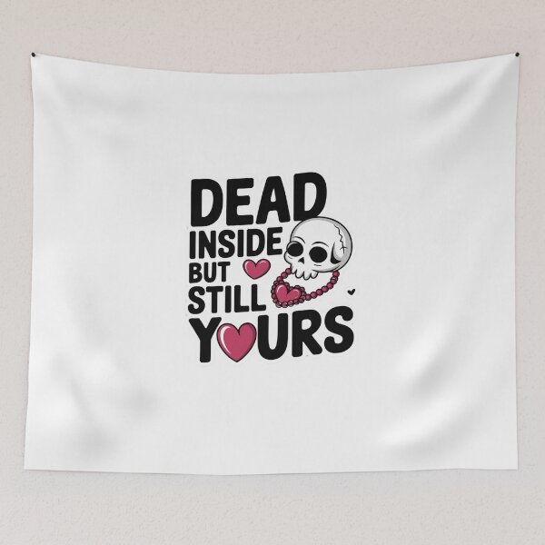 Item preview, Dead Inside But Still Yours Skull Design  - Goth Valentines Design designed and sold by Peter Stawicki.