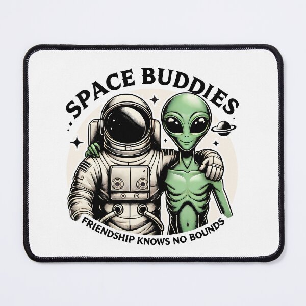 Item preview, Space Buddies Astronaut and Alien Friendship Design designed and sold by DrawHandArt.