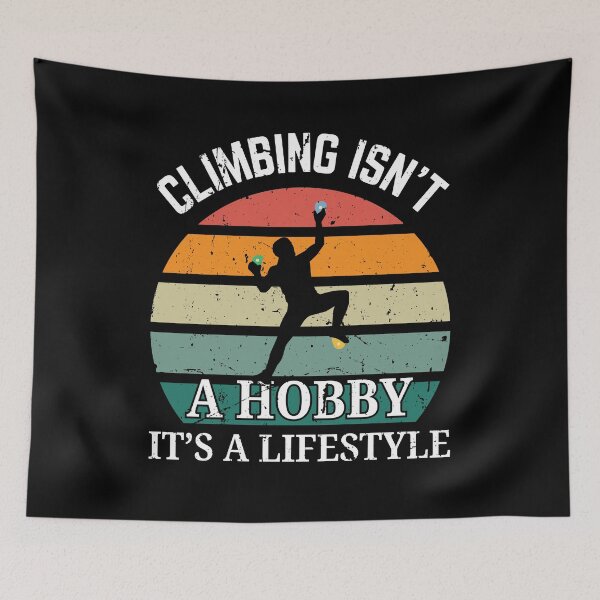 Item preview, Climbing Isn't a Hobby It's a Lifestyle Retro Vintage Style designed and sold by Guess4best.