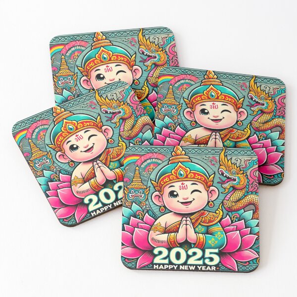 Item preview, Vibrant 2025 New Year Celebration Artwork designed and sold by Thaivi Design.