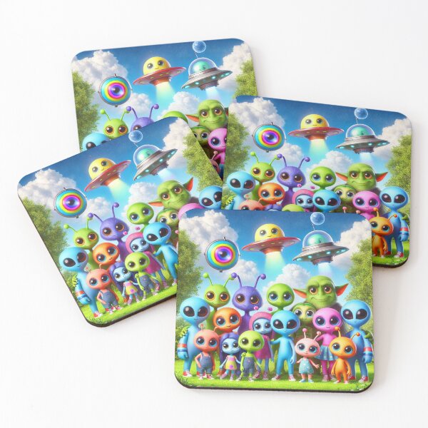 Item preview, Happy Alien Group Photo - Life Beyond Earth designed and sold by WyckedLynn.