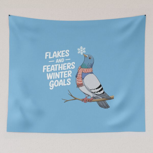 Item preview, Flakes and Feathers – Winter Goals designed and sold by Situstshirts.