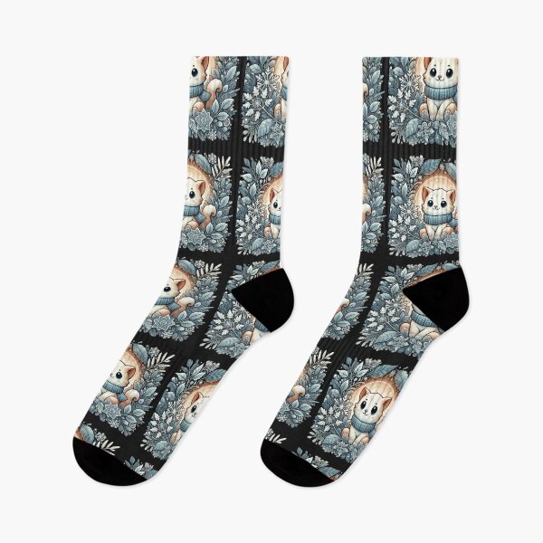 Item preview, Cozy Winter Cat - Adorable Snowflake Wonderland Art designed and sold by Desireehaz.