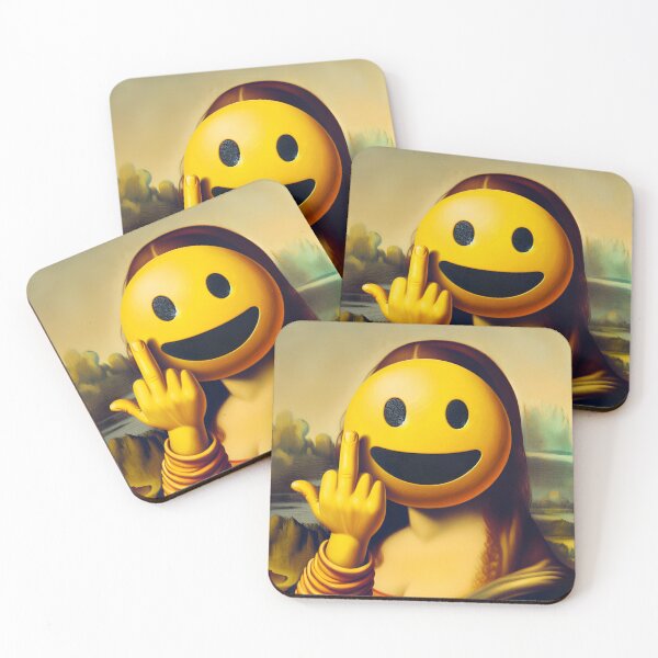 Item preview, Mona Lisa Middle Finger Emoticon designed and sold by Divine Ease.