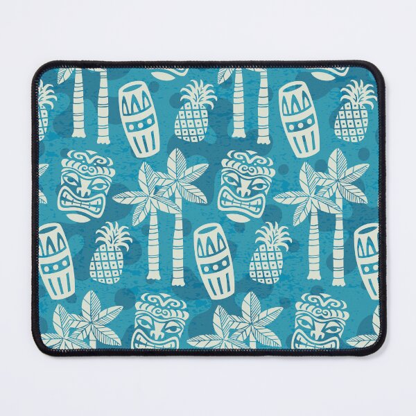 Item preview, Retro Mid Century Modern Tiki Pattern Blue designed and sold by tonymagnerart.