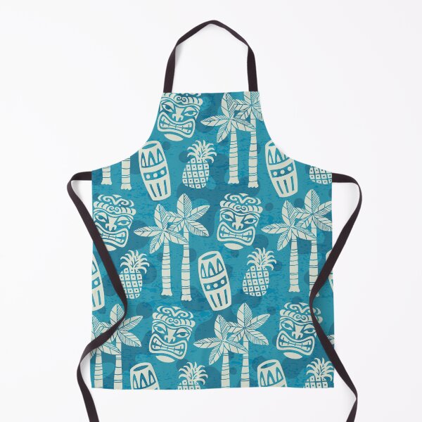 Item preview, Retro Mid Century Modern Tiki Pattern Blue designed and sold by tonymagnerart.