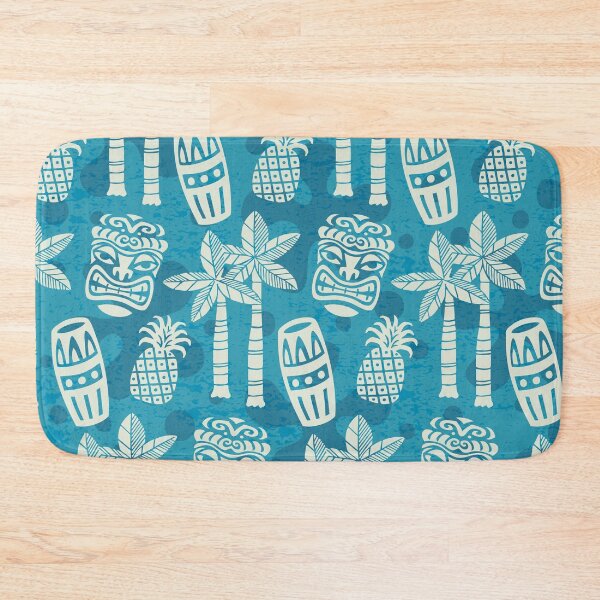 Item preview, Retro Mid Century Modern Tiki Pattern Blue designed and sold by tonymagnerart.