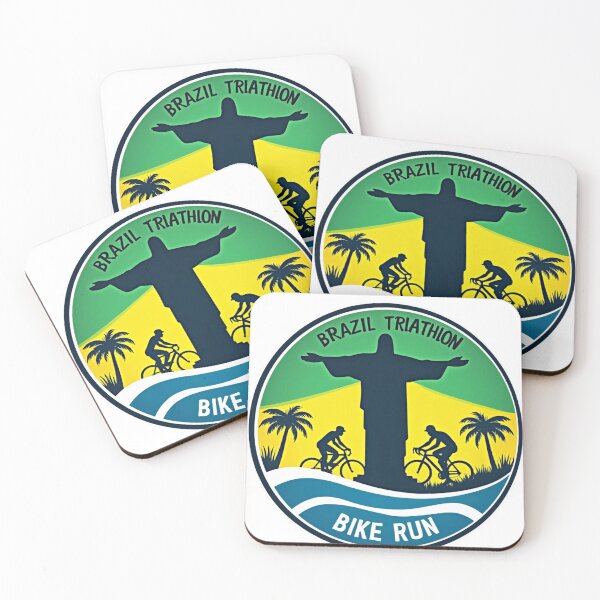 Item preview, Brazil Triathlon Illustration – Swim, Bike, Run  designed and sold by Triathlongram.