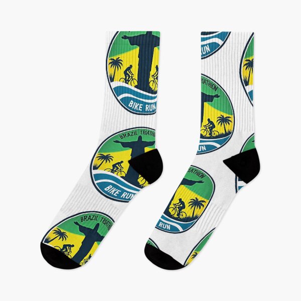Item preview, Brazil Triathlon Illustration – Swim, Bike, Run  designed and sold by Triathlongram.