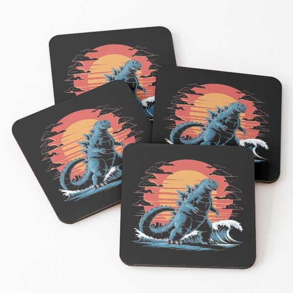 Item preview, Vintage Japanese Kaiju Monster Art - Inspired by The Great Wave Off Kanagawa designed and sold by love3617.