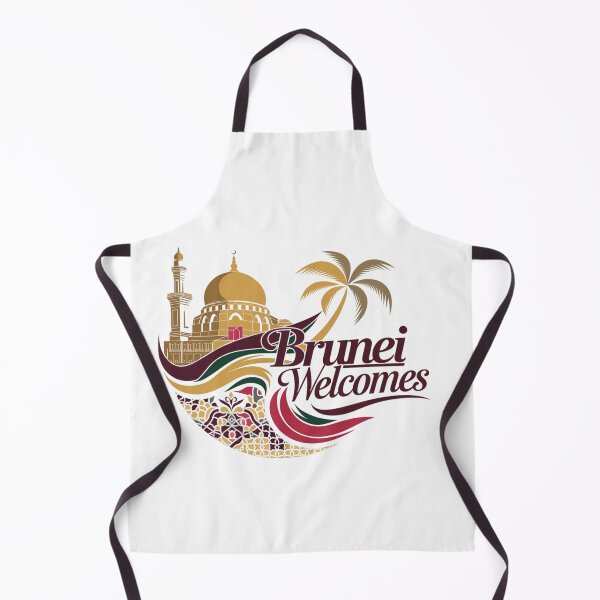 Item preview, Brunei Welcomes Flag Map Bandar Seri Begawan designed and sold by AnimalsDH305.