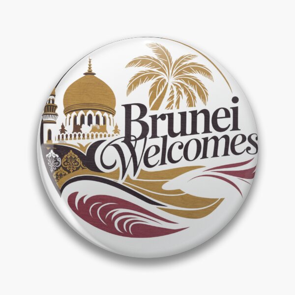 Item preview, Brunei Welcomes Flag Map Bandar Seri Begawan designed and sold by AnimalsDH305.