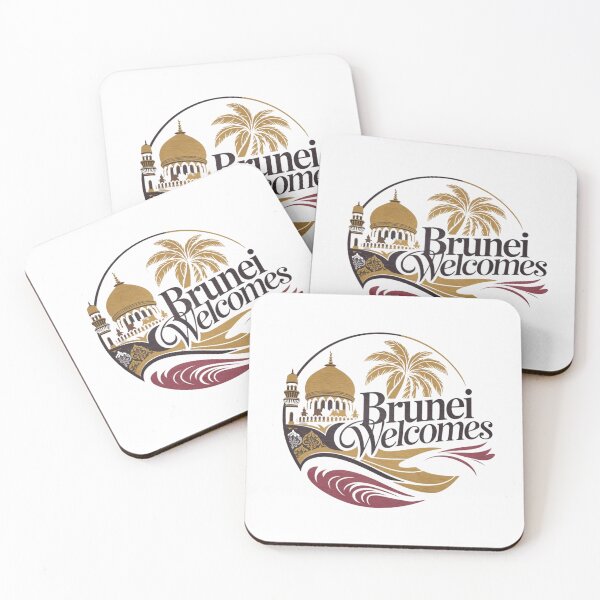 Item preview, Brunei Welcomes Flag Map Bandar Seri Begawan designed and sold by AnimalsDH305.