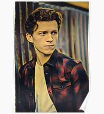 Tom Holland Modeling Painting Poster