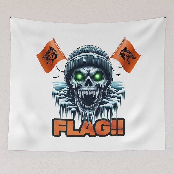Item preview, Ice Fishing Skull - FLAG!! Design designed and sold by WayoftheWater.