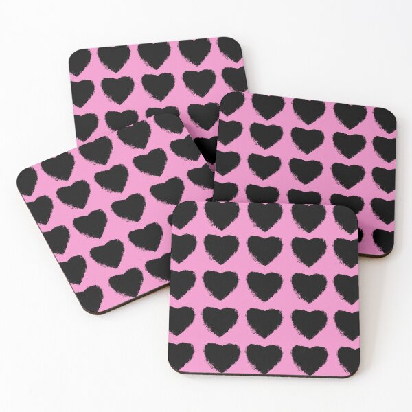 Item preview, Black Hearts on Pink Pattern  designed and sold by CarolM.