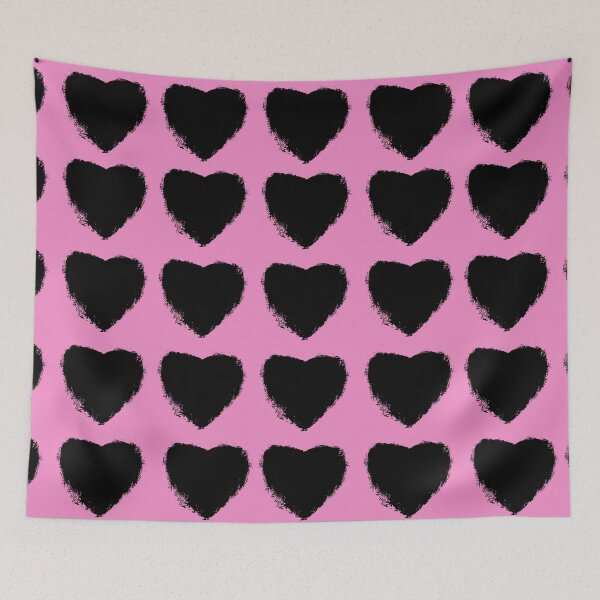 Item preview, Black Hearts on Pink Pattern  designed and sold by CarolM.
