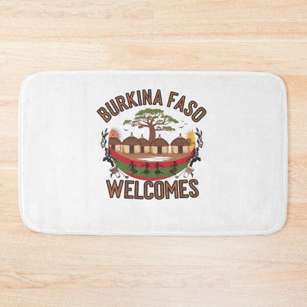 Item preview, Burkina Faso Welcomes Flag Map Ouagadougou, Bobo-Dioulasso designed and sold by AnimalsDH305.